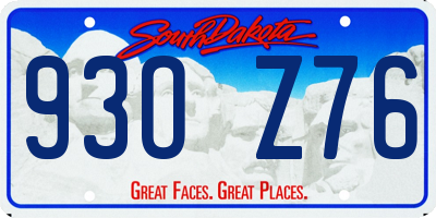 SD license plate 93OZ76
