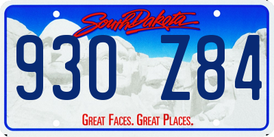 SD license plate 93OZ84