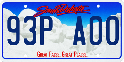 SD license plate 93PA00