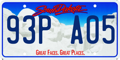 SD license plate 93PA05