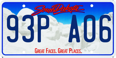SD license plate 93PA06