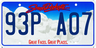 SD license plate 93PA07