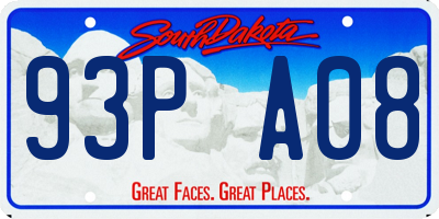 SD license plate 93PA08