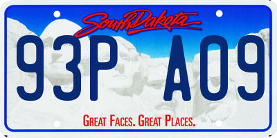 SD license plate 93PA09
