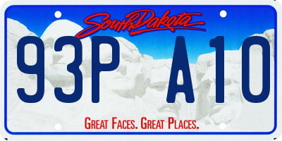 SD license plate 93PA10