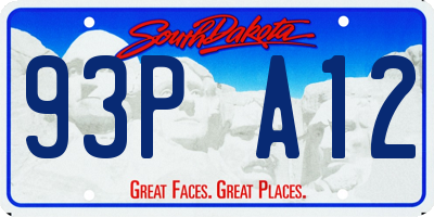 SD license plate 93PA12