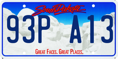 SD license plate 93PA13