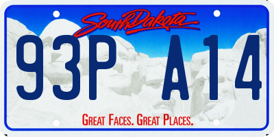 SD license plate 93PA14