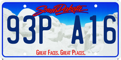 SD license plate 93PA16