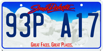 SD license plate 93PA17