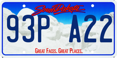 SD license plate 93PA22