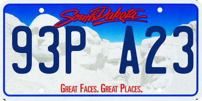SD license plate 93PA23