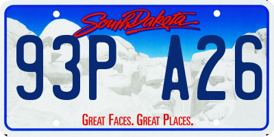 SD license plate 93PA26