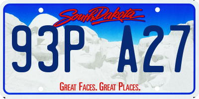 SD license plate 93PA27