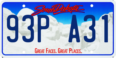 SD license plate 93PA31