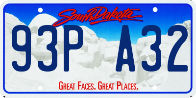 SD license plate 93PA32
