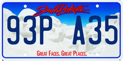 SD license plate 93PA35