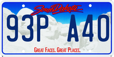 SD license plate 93PA40