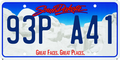 SD license plate 93PA41