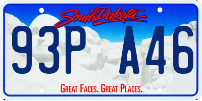 SD license plate 93PA46