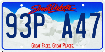 SD license plate 93PA47