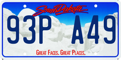 SD license plate 93PA49