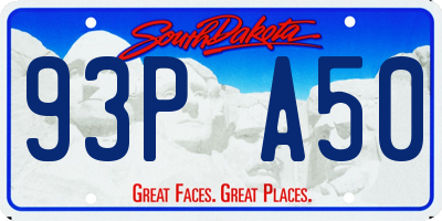 SD license plate 93PA50