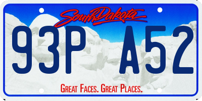 SD license plate 93PA52