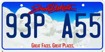 SD license plate 93PA55