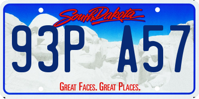 SD license plate 93PA57