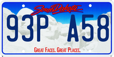 SD license plate 93PA58