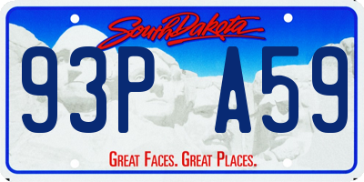 SD license plate 93PA59