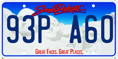 SD license plate 93PA60