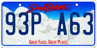 SD license plate 93PA63