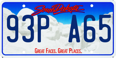 SD license plate 93PA65