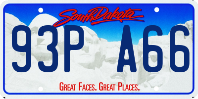 SD license plate 93PA66