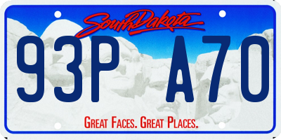 SD license plate 93PA70