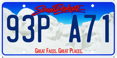 SD license plate 93PA71
