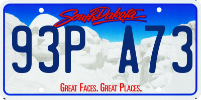 SD license plate 93PA73