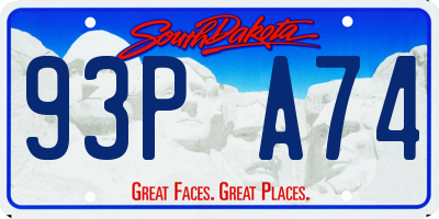 SD license plate 93PA74