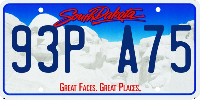 SD license plate 93PA75