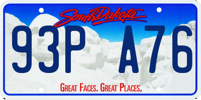 SD license plate 93PA76