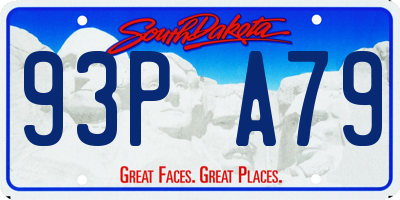 SD license plate 93PA79