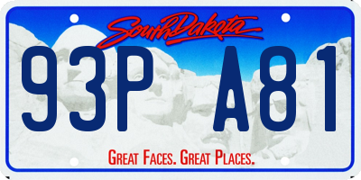SD license plate 93PA81