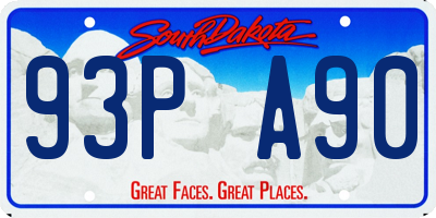 SD license plate 93PA90