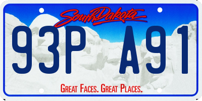 SD license plate 93PA91
