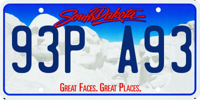 SD license plate 93PA93