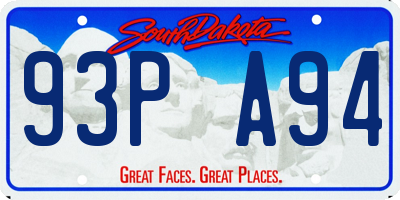 SD license plate 93PA94