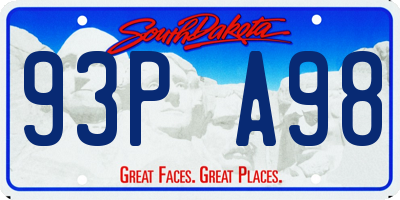 SD license plate 93PA98