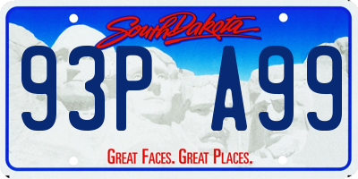 SD license plate 93PA99